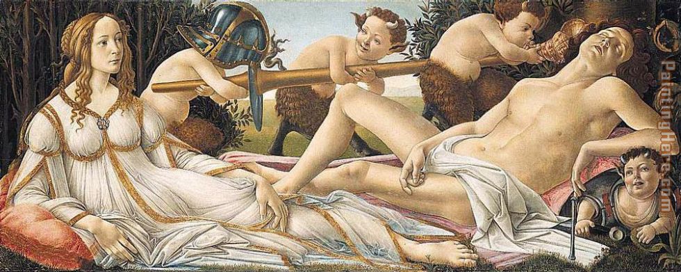 Venus and Mars painting - Sandro Botticelli Venus and Mars art painting